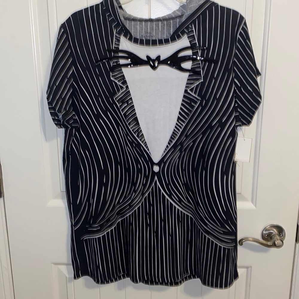 NIGHTMARE BEFORE CHRISTMAS Jack Skellington Hooded Tee NWT JR Plus XXL 2XL